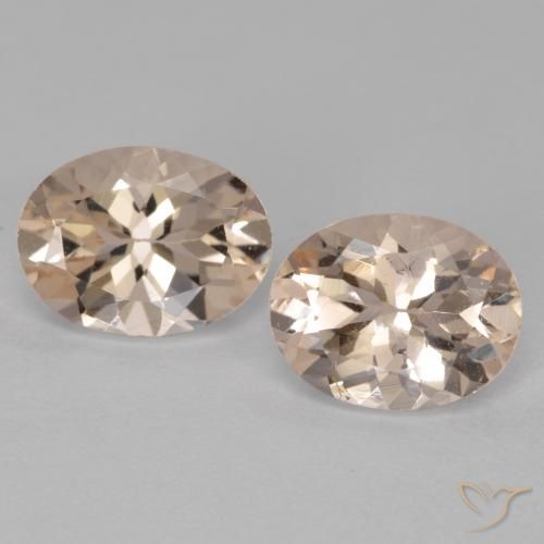 2.20ctw Natürlicher Lachs-rosa Morganit, Oval, VS