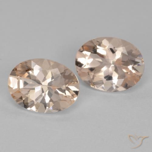 2.20 ct natürliche Lachs-rosa Morganit-Edelsteine, Oval, VS