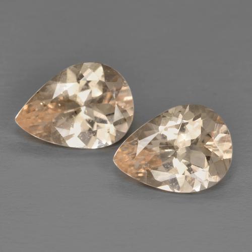 1,70 ct natürliche orangefarbener Morganit-Edelsteine, Birnenform, VS-SI
