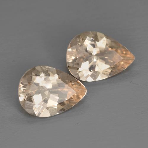 1,70 ct natürliche orangefarbener Morganit-Edelsteine, Birnenform, VS-SI