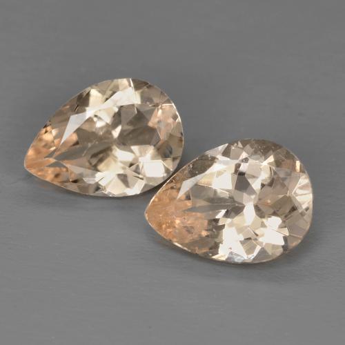1.79 ct natürliche hellorange Morganit-Edelsteine, Birnenform, VS-SI