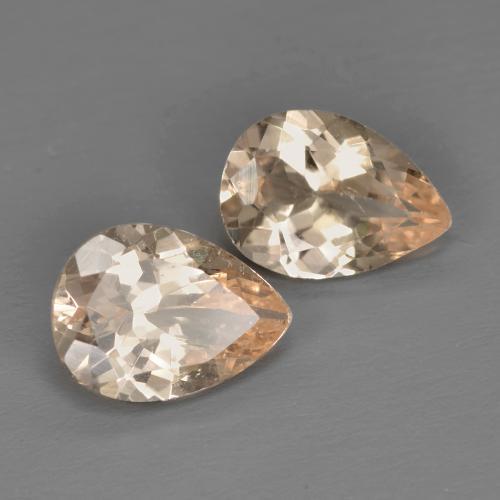 1.79 ct natürliche hellorange Morganit-Edelsteine, Birnenform, VS-SI