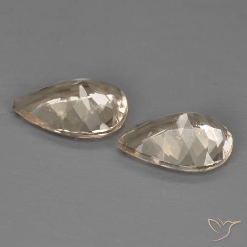 1.39 ct natürliche Light Neutral Orange Morganit-Edelsteine, Birnenform, VS