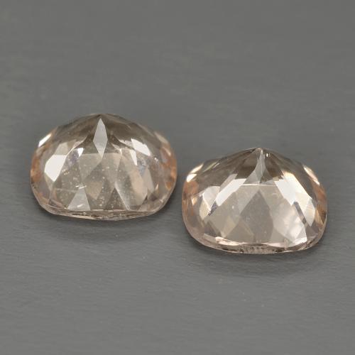 1,51 ct natürliche orangefarbener Morganit-Edelsteine, Kissenschliff, VS