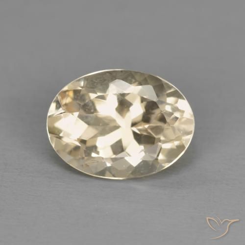 1.23ct Natürlicher hellgolden Morganit, Oval, VVS-VS