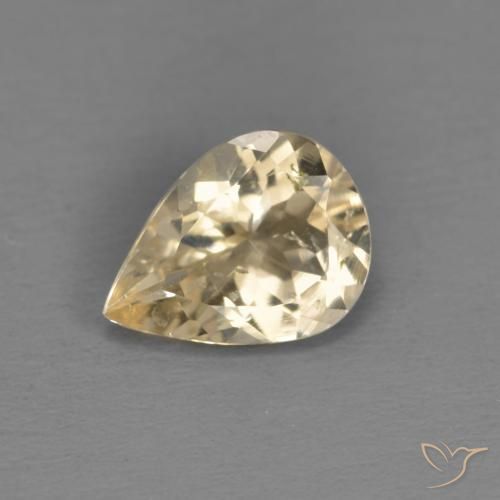 0.87ct Natürlicher hellgolden Morganit, Birnenform, VS