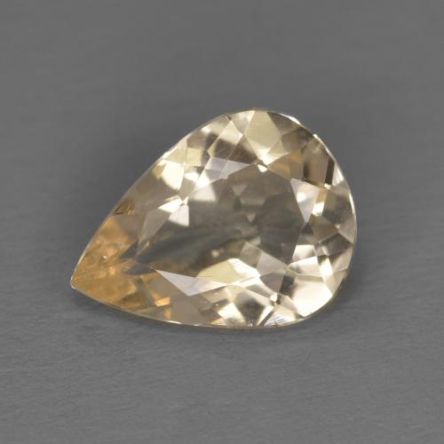 0,86 ctw natürlicher goldener Morganit, Birnenform, VS