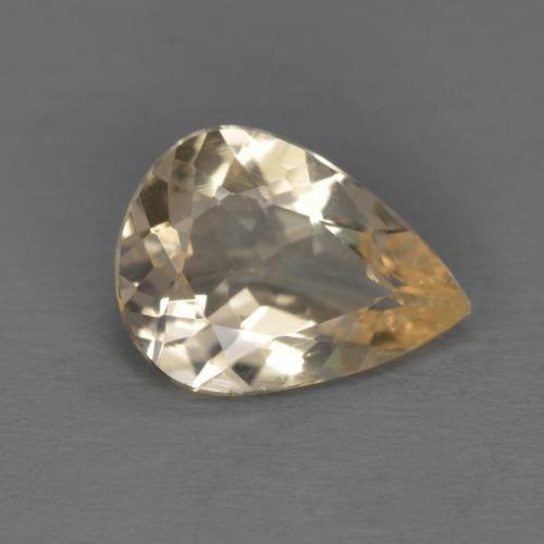 0,86 ctw natürlicher goldener Morganit, Birnenform, VS
