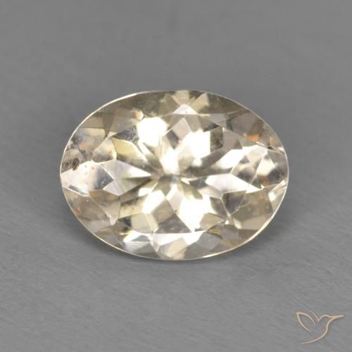 0.99ct Natürlicher hellgolden Morganit, Oval, VS