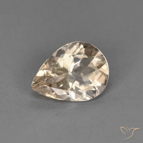 0.84ct Natürlicher hellgolden Morganit, Birnenform, VS