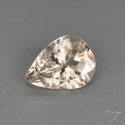 0.95ct Natürlicher hellgolden Morganit, Birnenform, VS