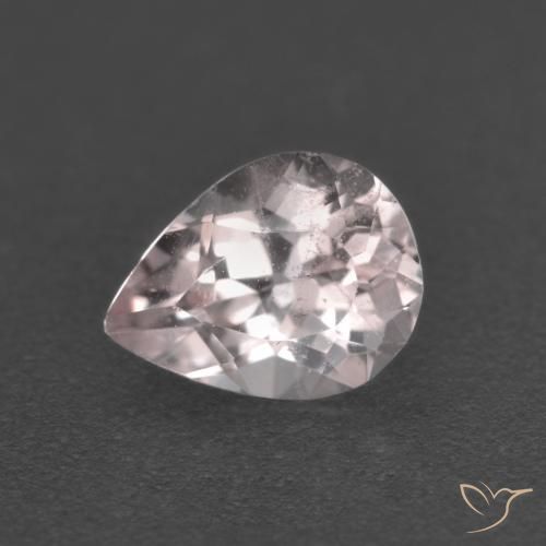 0.82ct Natürlicher Sehr helles Rosa Morganit, Birnenform, VS-SI