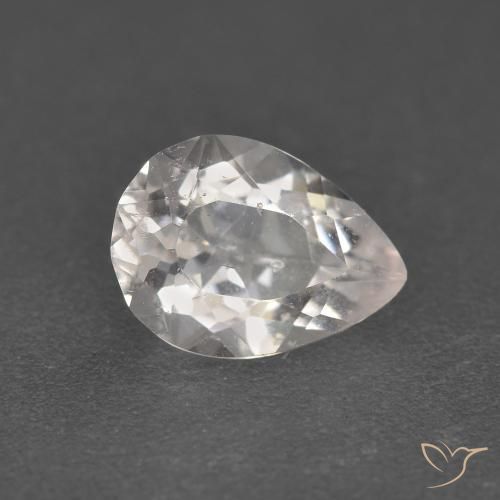 1.12ct Natürlicher Sehr helles Rosa Morganit, Birnenform, VS-SI