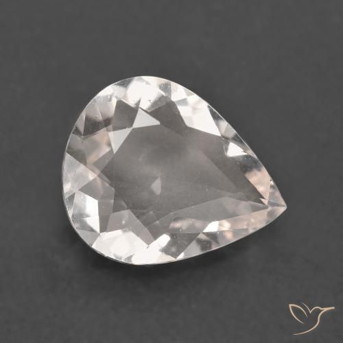 1.63ct Natürlicher Sehr helles Rosa Morganit, Birnenform, VS