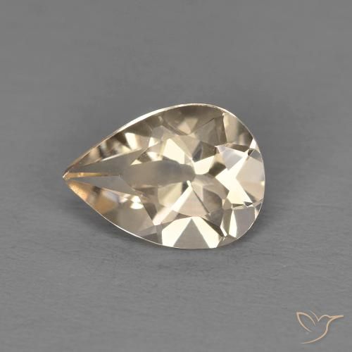 0.98ct Natürlicher hellgolden Morganit, Birnenform, VS