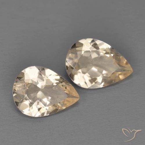 1.56 ct natürliche hellgolden Morganit-Edelsteine, Birnenform, VS