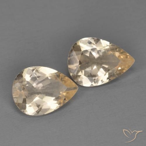 1.63 ct natürliche Golden Morganit-Edelsteine, Birnenform, VS