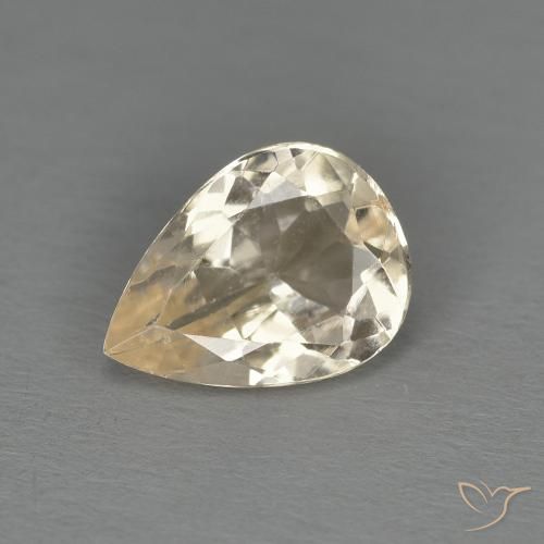 1.00ct Natürlicher hellgolden Morganit, Birnenform, VS
