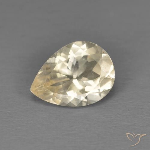 0.83ct Natürlicher hellgolden Morganit, Birnenform, VS