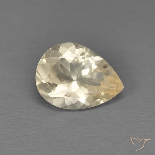 9,17 ctw natürlicher hellgolden Morganit, Birnenform, VS