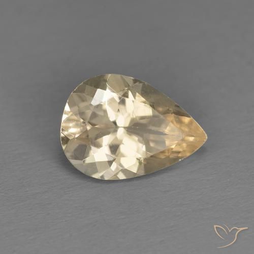 9,17 ctw natürlicher hellgolden Morganit, Birnenform, VS