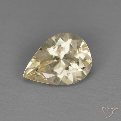 0.89ct Natürlicher hellgolden Morganit, Birnenform, VS