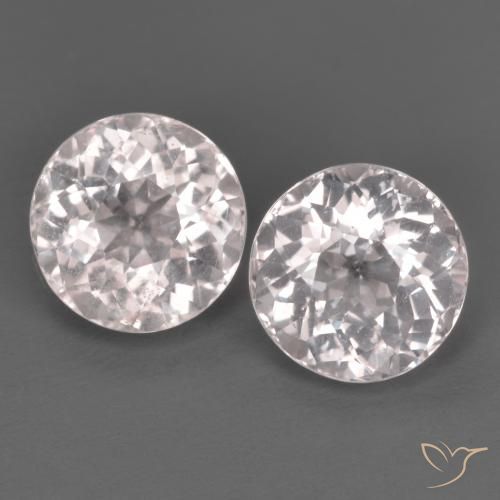 2.84 ct natürliche hellrosa Morganit-Edelsteine, Runden, VS