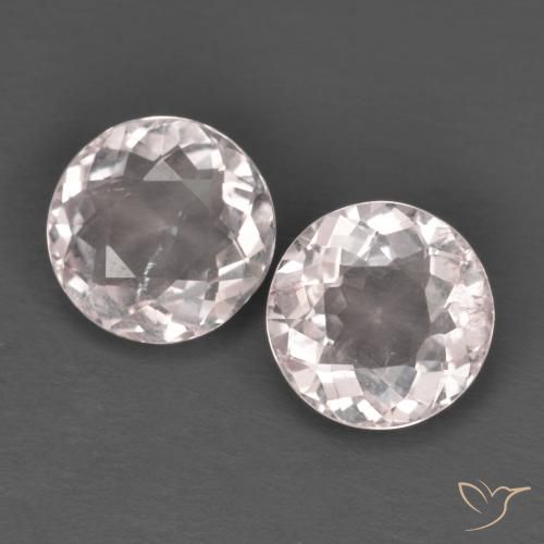 2.10 ct natürliche hellrosa Morganit-Edelsteine, Runden, VVS-VS