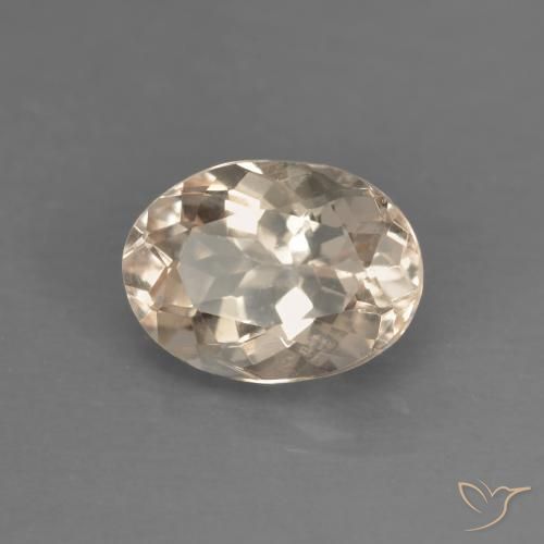 9,17 ctw natürlicher Lachs-rosa Morganit, Oval, VVS-VS