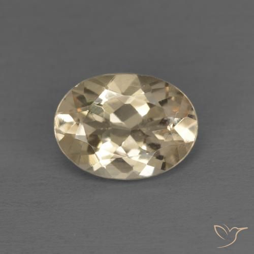 1.02ct Natürlicher hellgolden Morganit, Oval, VVS-VS