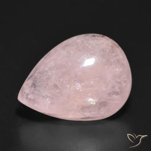 8.26ct Natürlicher hellrosa Morganit, Birnenform, Lichtdurchlässig