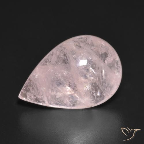 5.23ct Natürlicher hellrosa Morganit, Birnenform, Transparent