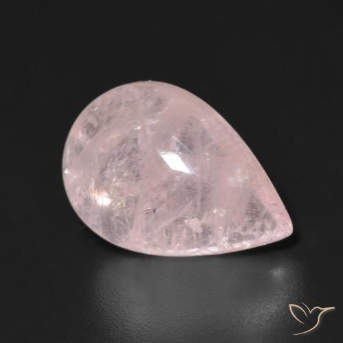 9,17 ctw natürlicher hellrosa Morganit, Birnenform, Transparent