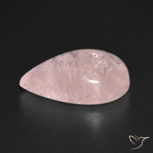 9,17 ctw natürlicher hellrosa Morganit, Birnenform, Transparent