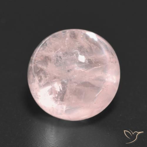 6.42ct Natürlicher Helles Korallenrosa Morganit, Runden, Transparent