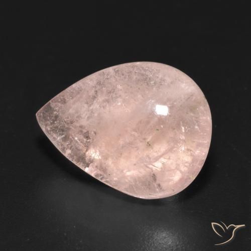 9,17 ctw natürlicher Flamingorosa Morganit, Birnenform, Transparent