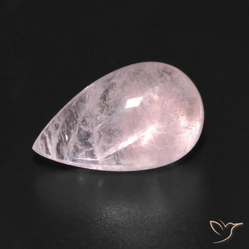 4.55ct Natürlicher Mittel-Hellrosa Morganit, Birnenform, Transparent