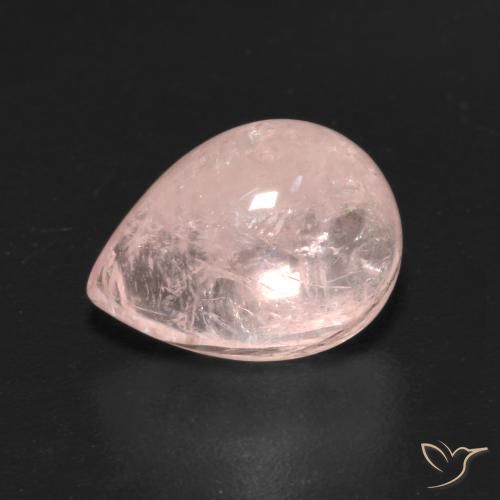 3.08ct Natürlicher Helles Korallenrosa Morganit, Birnenform, Transparent