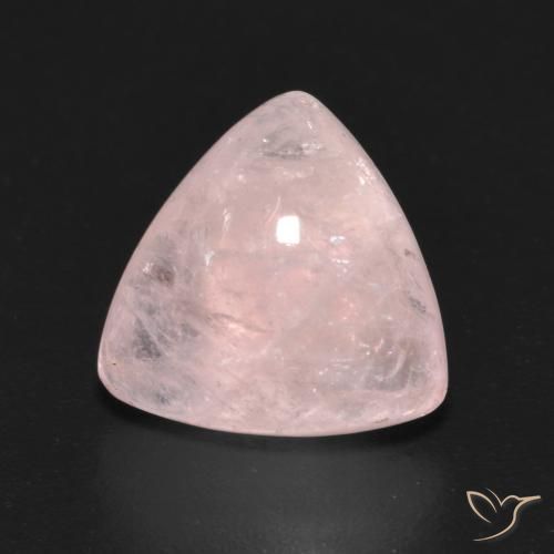 4.17ct Natürlicher Helles Korallenrosa Morganit, Trillion, Transparent