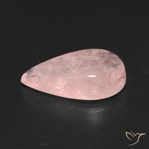 9,17 ctw natürlicher Flamingorosa Morganit, Birnenform, Transparent