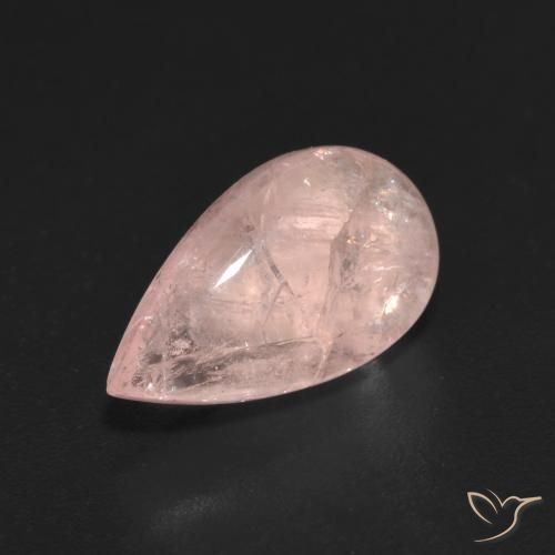 9,17 ctw natürlicher hellrosa Morganit, Birnenform, Transparent