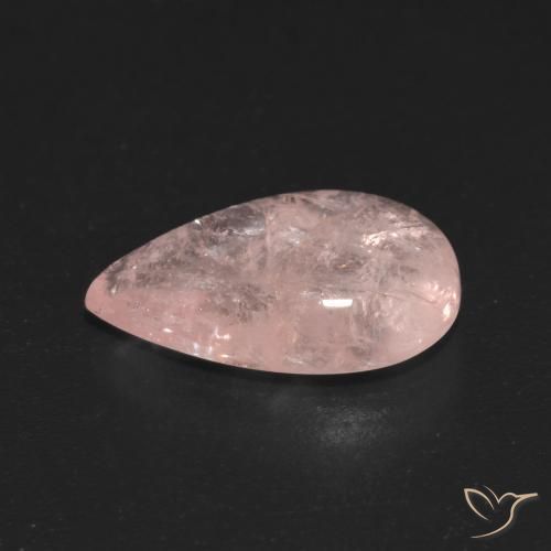 9,17 ctw natürlicher hellrosa Morganit, Birnenform, Transparent