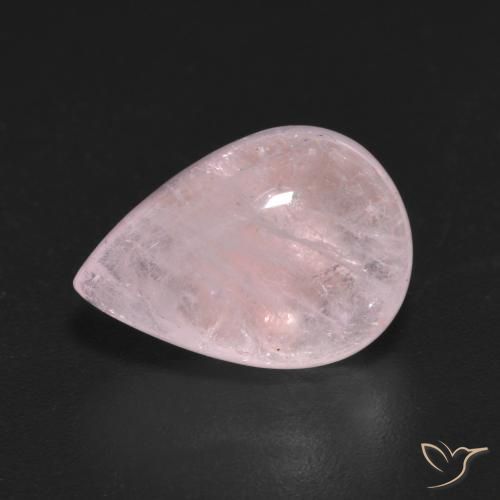 5.89ct Natürlicher hellrosa Morganit, Birnenform, Transparent