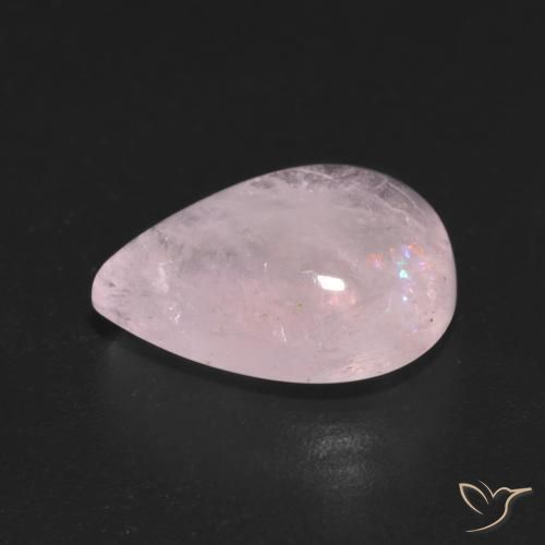 9,17 ctw natürlicher hellrosa Morganit, Birnenform, Transparent