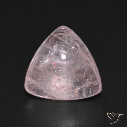 4.11ct Natürlicher Korallenrosa Morganit, Trillion, Transparent