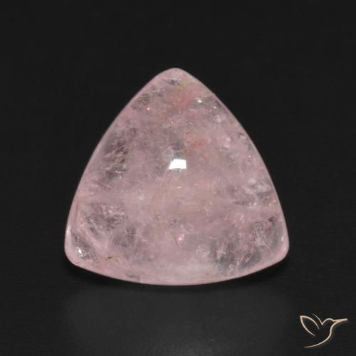 4.18ct Natürlicher Helles Korallenrosa Morganit, Trillion, Transparent