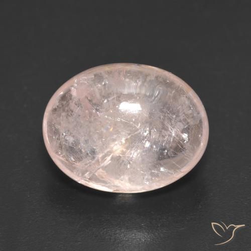6.61ct Natürlicher Helles Korallenrosa Morganit, Oval, Lichtdurchlässig