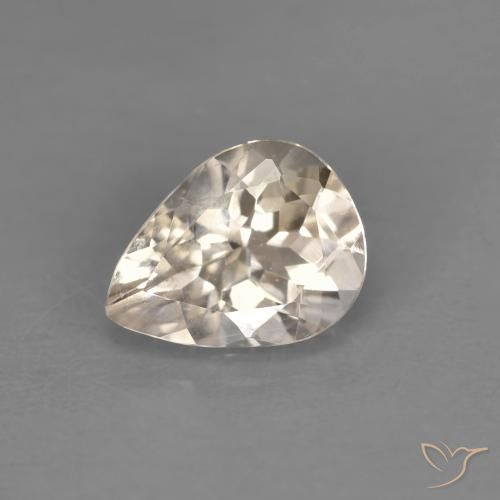 0.89ct Natürlicher hellgolden Morganit, Birnenform, VVS-VS