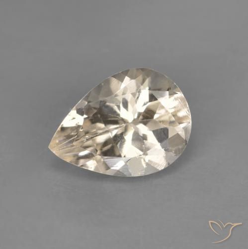 0.96ct Natürlicher hellgolden Morganit, Birnenform, VVS-VS