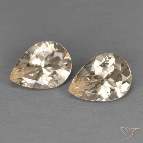 1.52ctw Natürlicher Light Neutral Orange Morganit, Birnenform, VS
